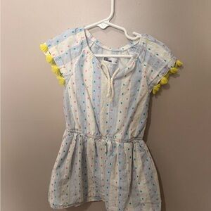 Colorful Polka Dot Dress with Yellow Tassels